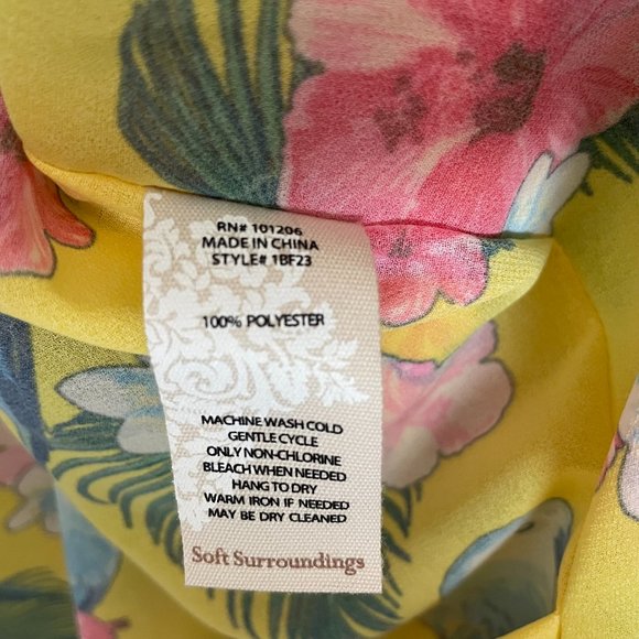 Soft Surroundings Tropical Open Front Topper Swim Cover-up NWT Beach Vacation - Picture 8 of 8